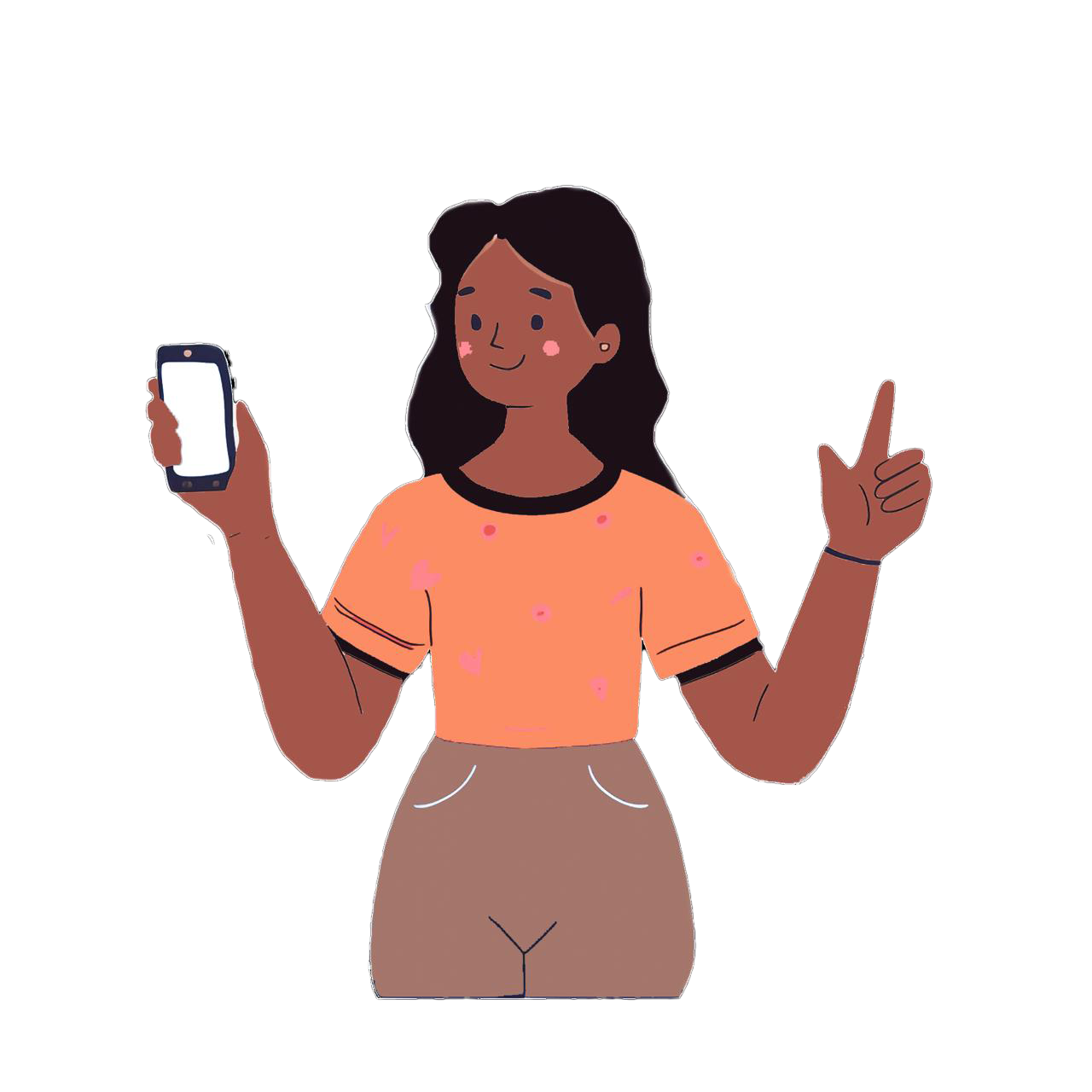 Person mit Smartphone