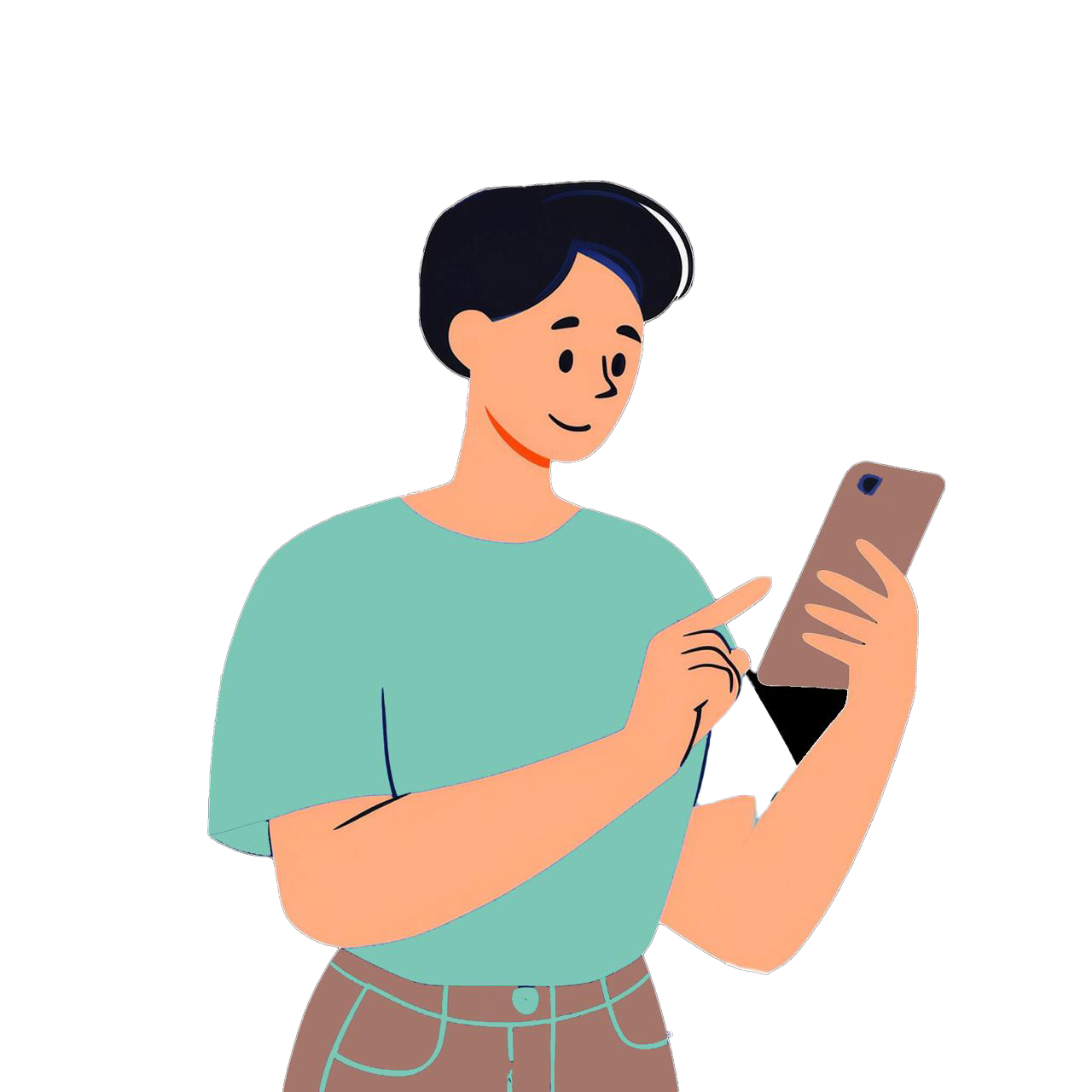 Person mit Smartphone